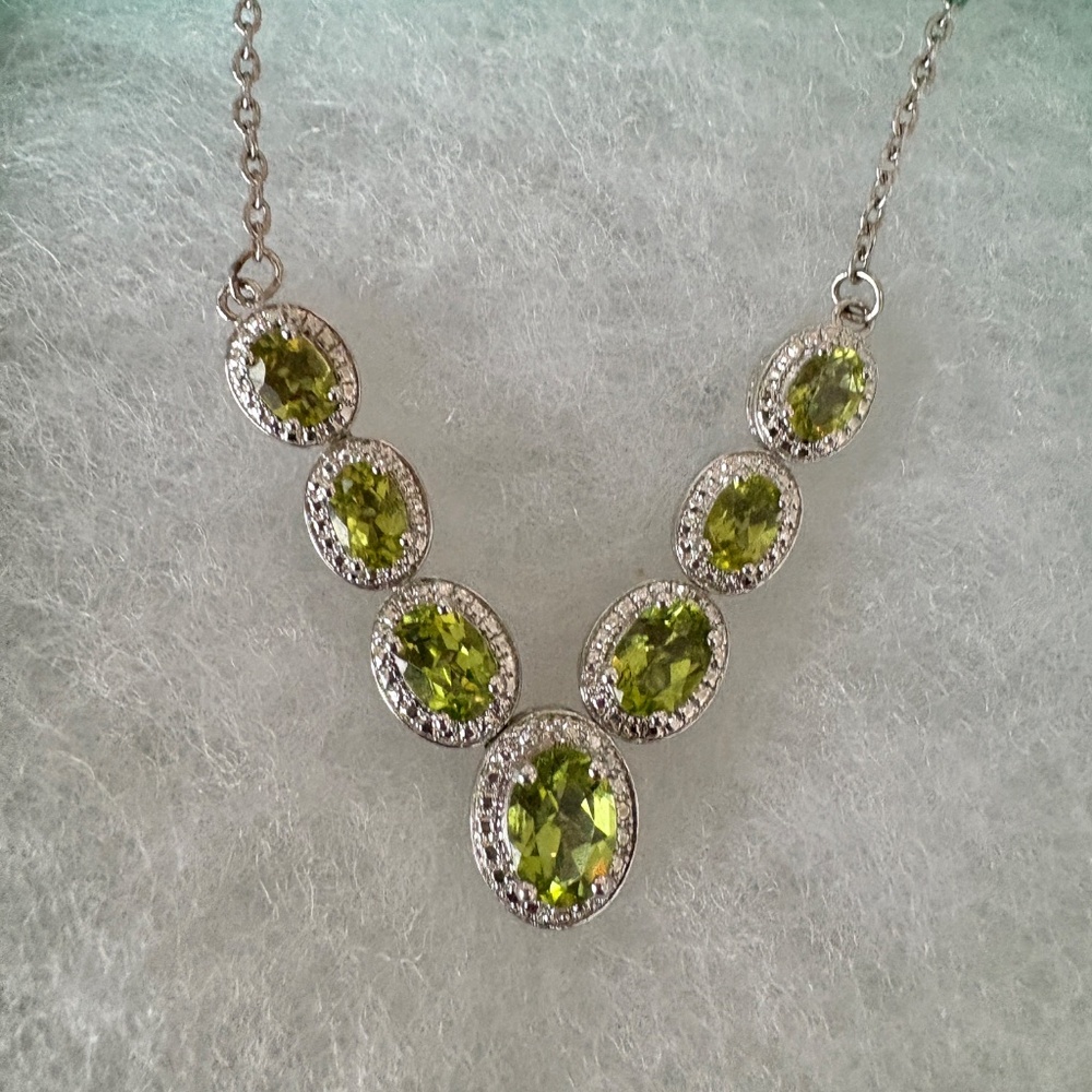 Sterling Silver Peridot Necklace